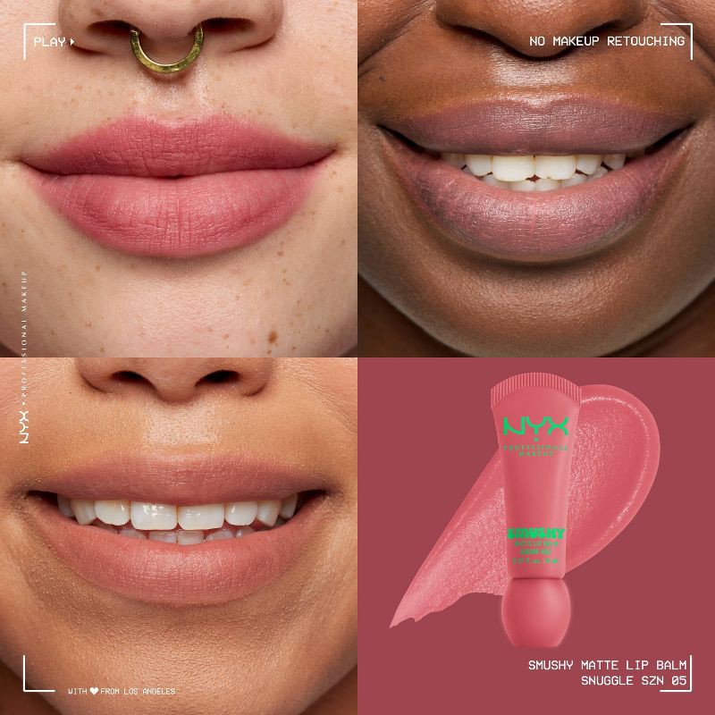 slide 3 of 8, NYX Professional Makeup Smushy Soft Matte Tinted Lip Balm - Snuggle SZN - 0.27 fl oz, 0.27 fl oz