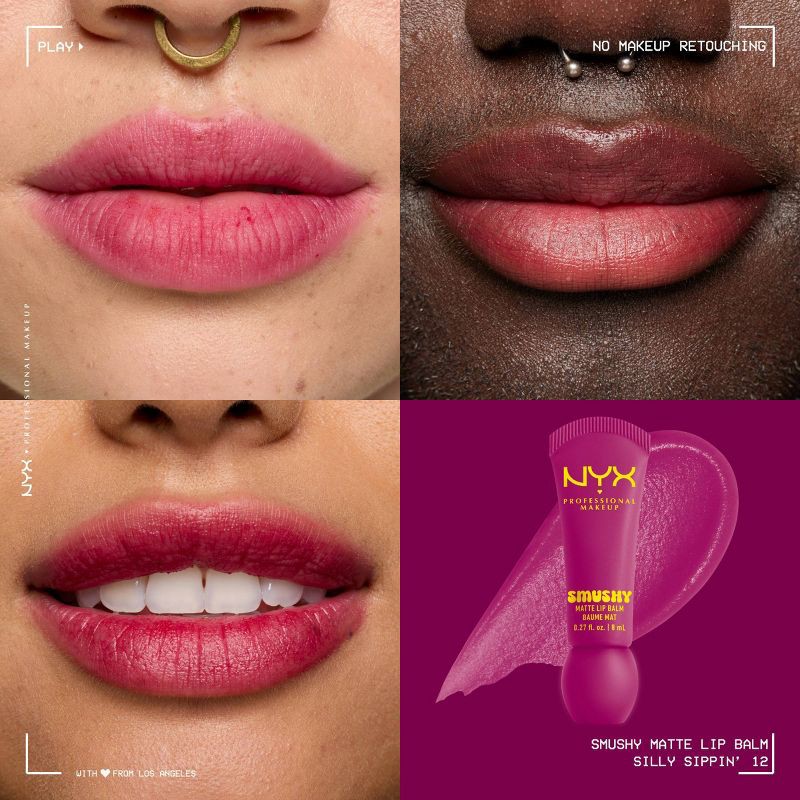 slide 3 of 8, NYX Professional Makeup Smushy Soft Matte Tinted Lip Balm - Silly Sippin - 0.27 fl oz, 0.27 fl oz