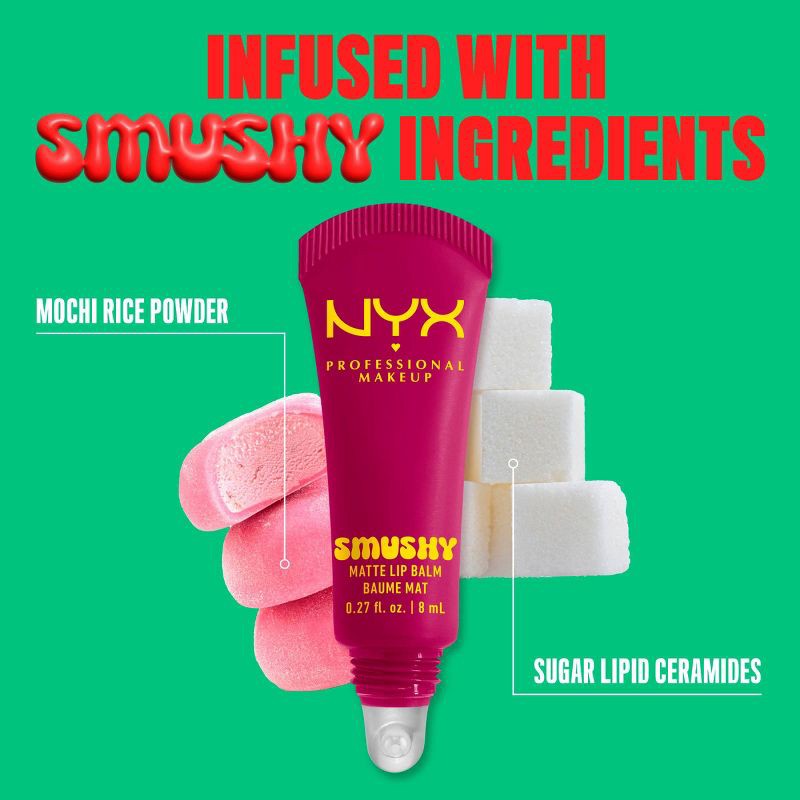 slide 6 of 8, NYX Professional Makeup Smushy Soft Matte Tinted Lip Balm - Silly Sippin - 0.27 fl oz, 0.27 fl oz