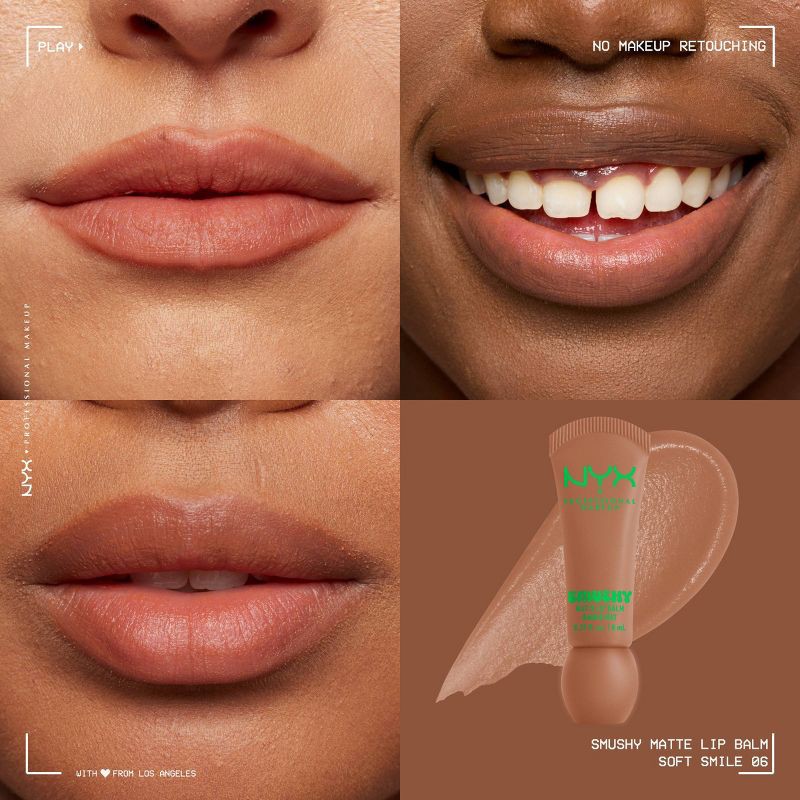 slide 3 of 8, NYX Professional Makeup Smushy Soft Matte Tinted Lip Balm - Soft Smile - 0.27 fl oz, 0.27 fl oz