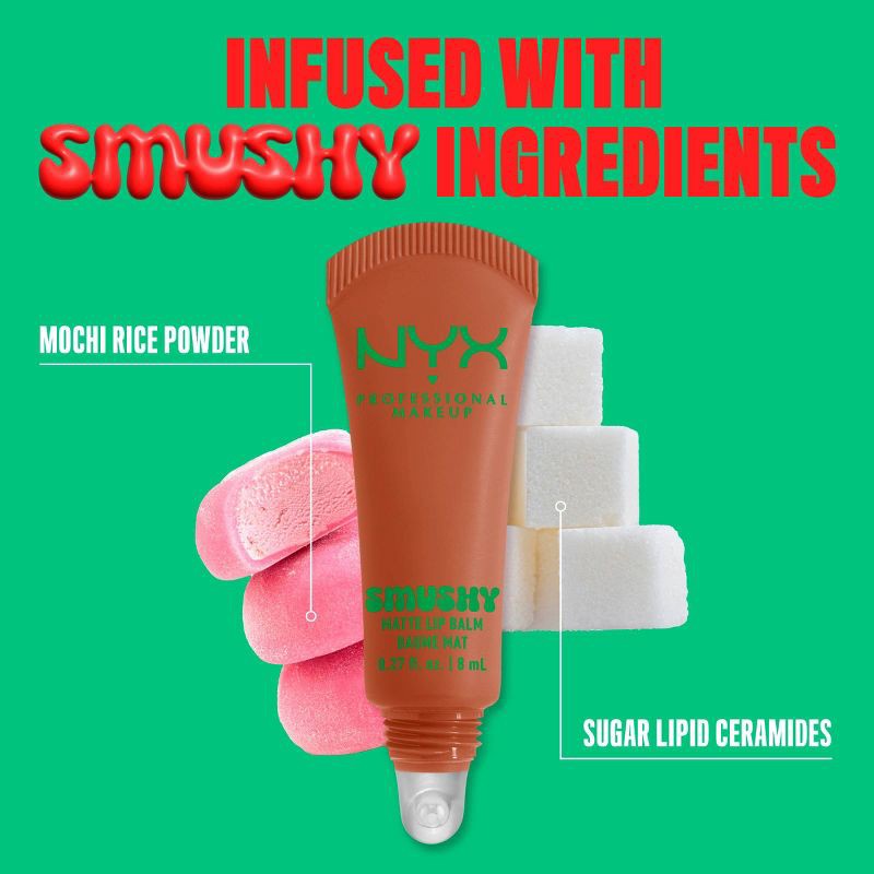 slide 6 of 8, NYX Professional Makeup Smushy Soft Matte Tinted Lip Balm - Soft Smile - 0.27 fl oz, 0.27 fl oz