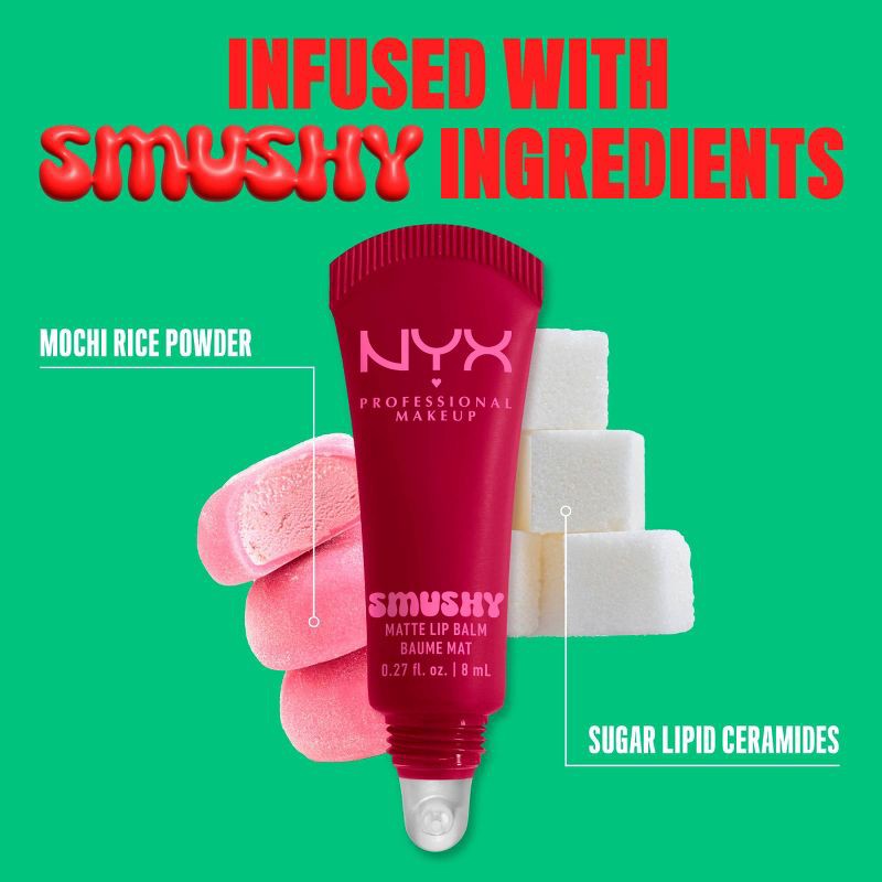 slide 6 of 8, NYX Professional Makeup Smushy Soft Matte Tinted Lip Balm - Squeeze n' Sizzle - 0.27 fl oz, 0.27 fl oz