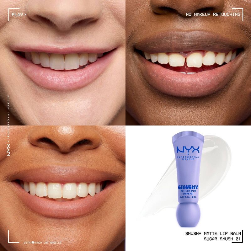 slide 3 of 9, NYX Professional Makeup Smushy Soft Matte Tinted Lip Balm - Sugar Smush - 0.27 fl oz, 0.27 fl oz