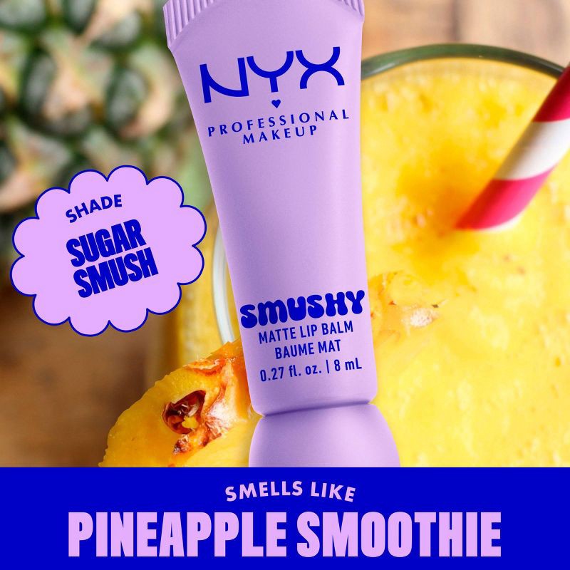 slide 4 of 9, NYX Professional Makeup Smushy Soft Matte Tinted Lip Balm - Sugar Smush - 0.27 fl oz, 0.27 fl oz