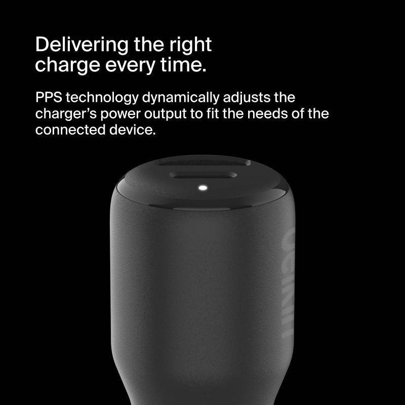 slide 5 of 9, Belkin 42W Car Charger C-Lightning Bundle - Black: Apple iPhone Compatibility, 1 ct