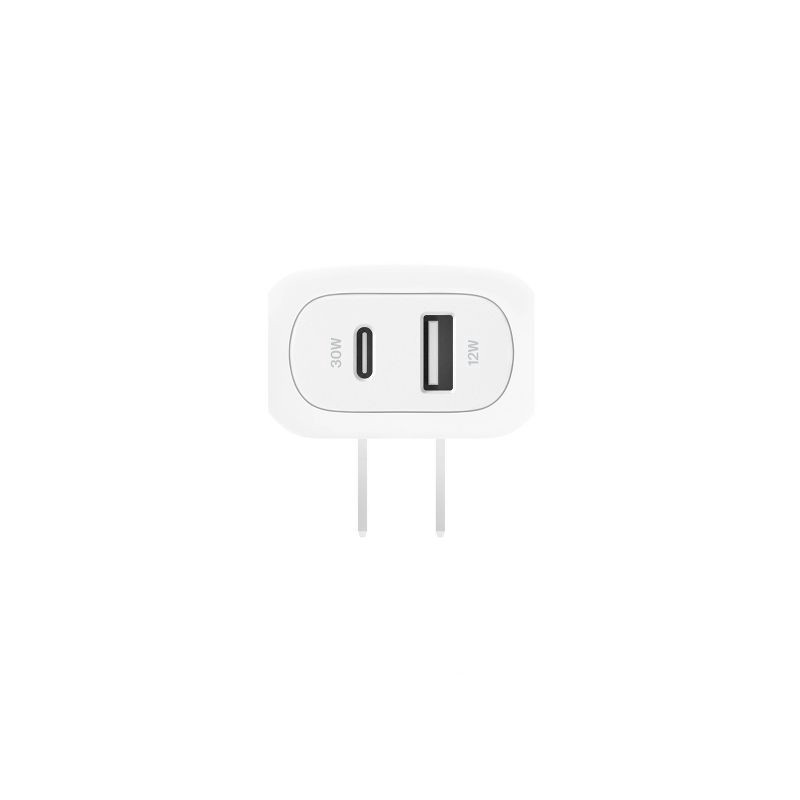 slide 2 of 6, Belkin 42W Wall Charger C-C Bundle - White: iPhone & Samsung Compatibility Accessory, 1 ct