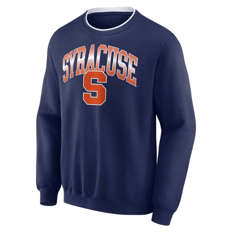 slide 1 of 3, NCAA Syracuse Orange Men's Crew Fleece Sweatshirt - S, 1 ct