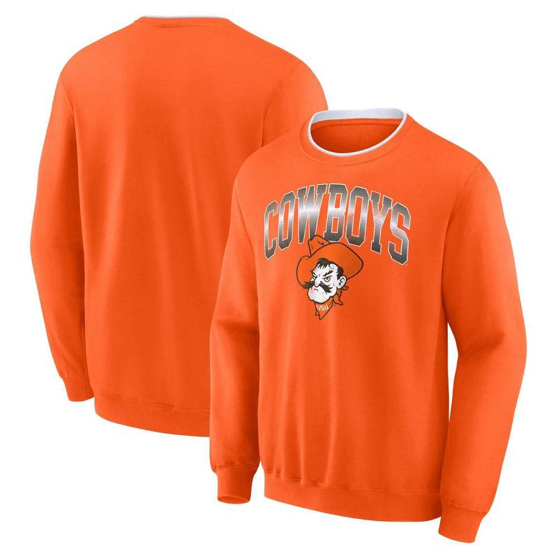 slide 3 of 3, NCAA Oklahoma State Cowboys Men's Crew Fleece Sweatshirt - M, 1 ct
