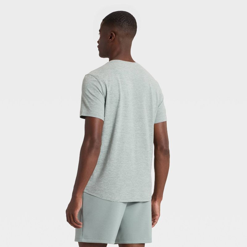 slide 2 of 3, Men's Short Sleeve Soft Stretch T-Shirt - All In Motion™ Leafy Green XL, 1 ct