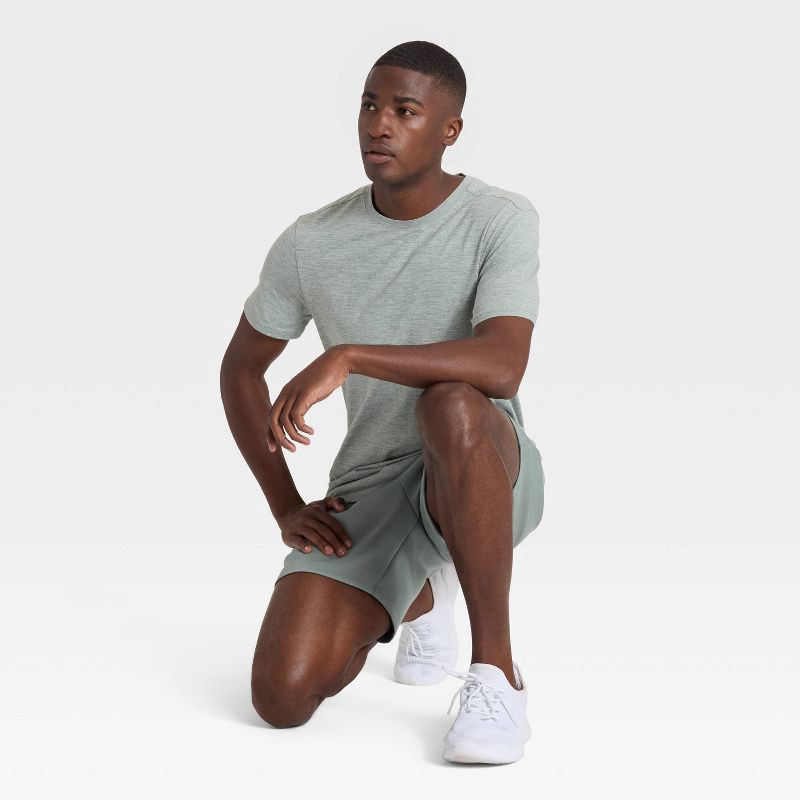 slide 3 of 3, Men's Short Sleeve Soft Stretch T-Shirt - All In Motion™ Leafy Green XL, 1 ct