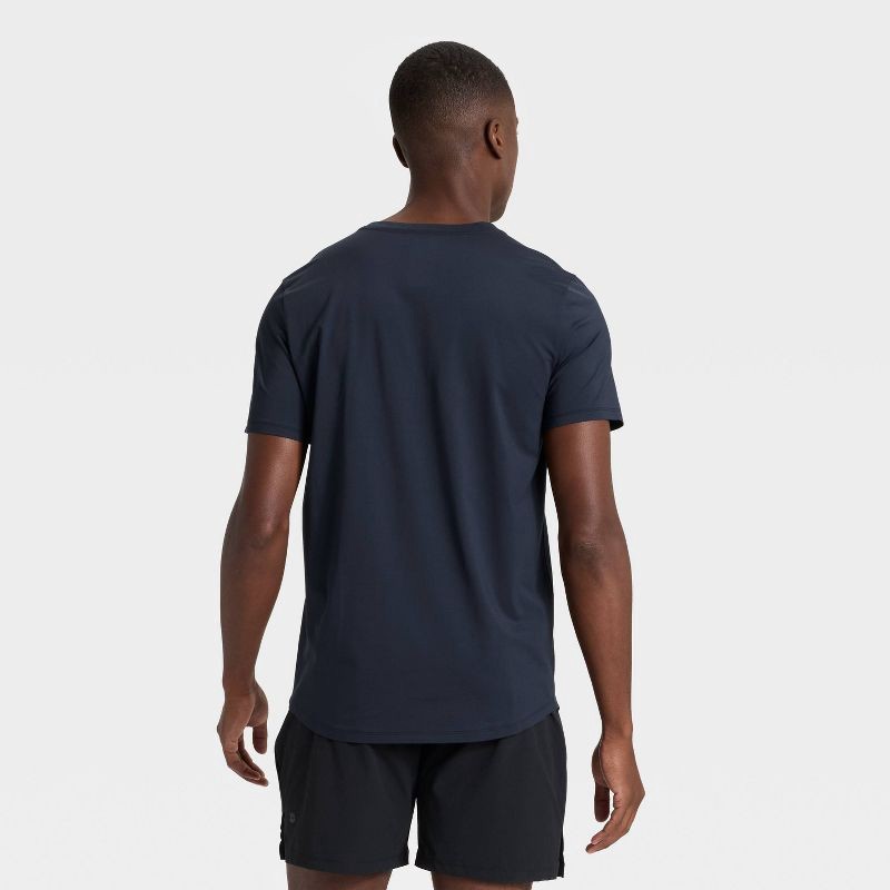 slide 2 of 3, Men's Short Sleeve Soft Stretch T-Shirt - All In Motion™ Dazzling Dark Blue M, 1 ct