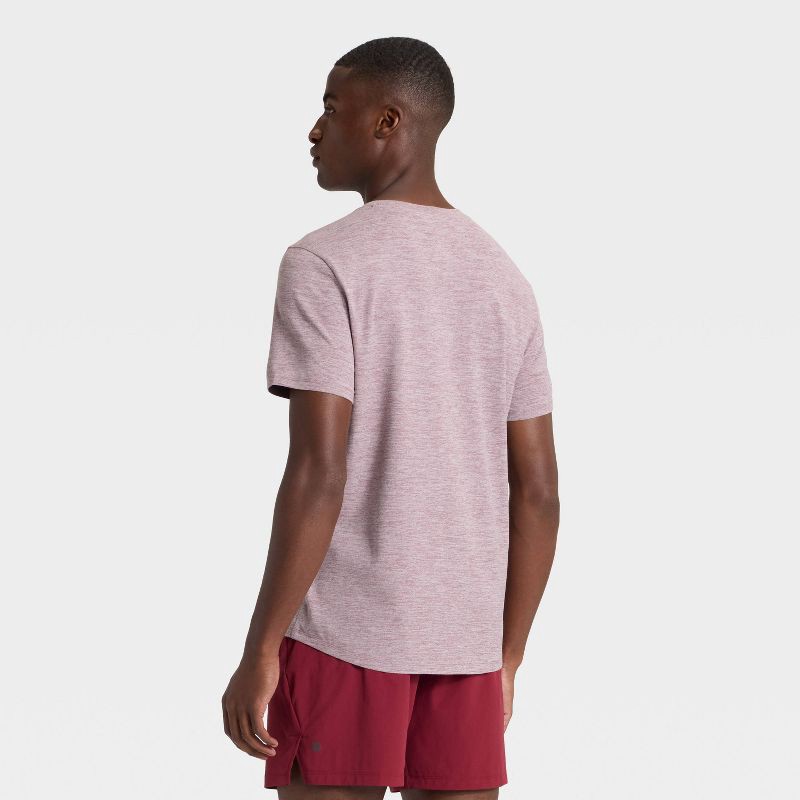 slide 2 of 3, Men's Short Sleeve Soft Stretch T-Shirt - All In Motion™ Mauve Ash M, 1 ct
