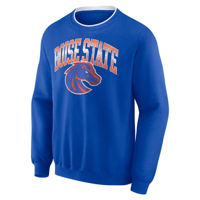 slide 1 of 2, NCAA Boise State Broncos Men's Crew Fleece Sweatshirt - L, 1 ct