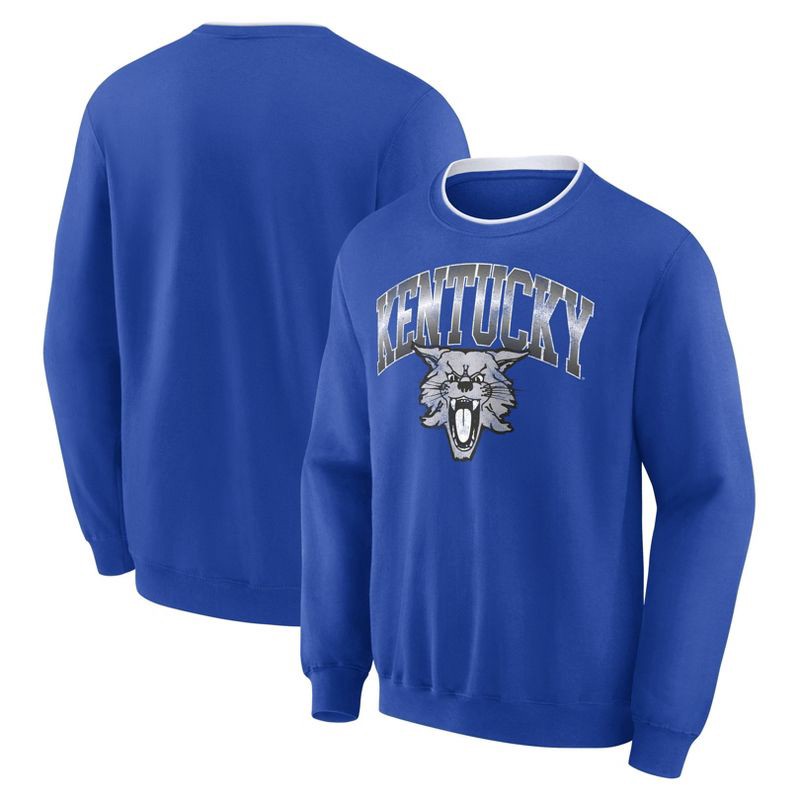 slide 3 of 3, NCAA Kentucky Wildcats Men's Crew Fleece Sweatshirt - L, 1 ct