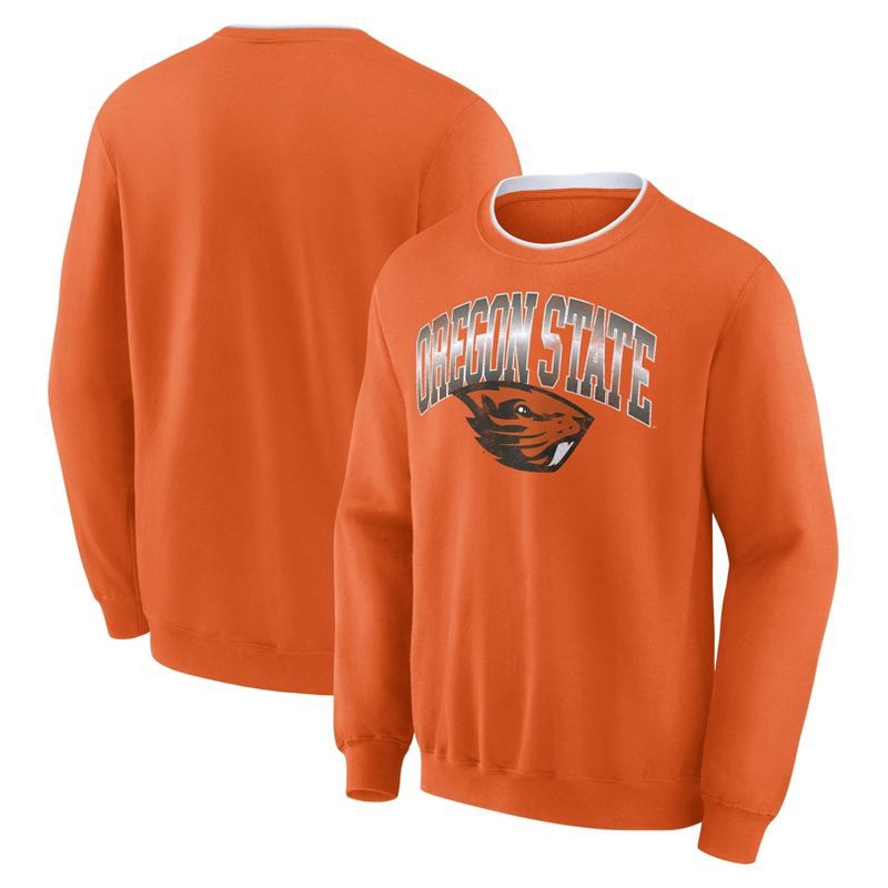 slide 3 of 3, NCAA Oregon State Beavers Men's Crew Fleece Sweatshirt - L, 1 ct