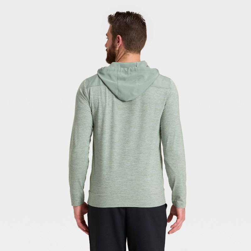 slide 2 of 3, Men's Soft Stretch Full Zip Top - All In Motion™ Sage Green XXL, 1 ct
