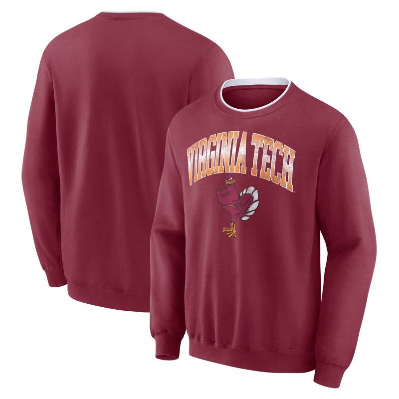 slide 3 of 3, NCAA Virginia Tech Hokies Men's Crew Fleece Sweatshirt - XL, 1 ct