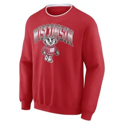 NCAA Wisconsin Badgers Men's Crew Fleece Sweatshirt - XL