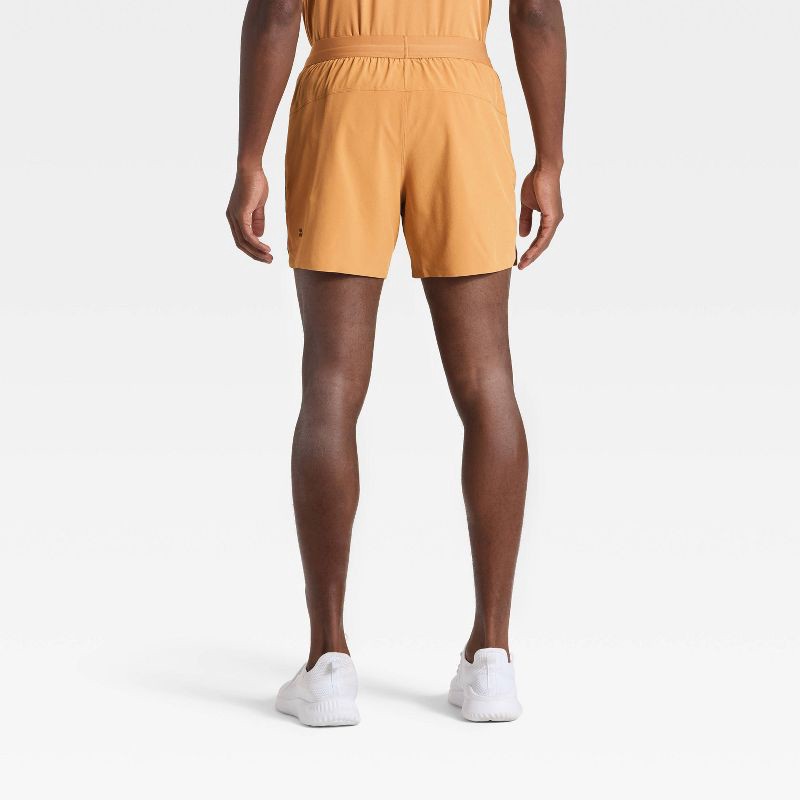 slide 2 of 3, Men's 5" Active Light Run Lined Shorts - All In Motion™ Brown L, 1 ct