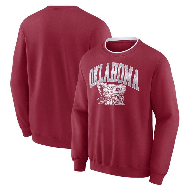 slide 3 of 3, NCAA Oklahoma Sooners Men's Crew Fleece Sweatshirt - XXL, 1 ct