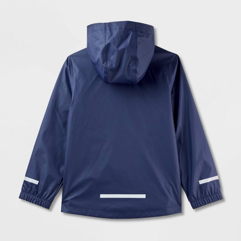 slide 2 of 3, Kids' Rain Coat - Cat & Jack™ Navy Blue L, 1 ct