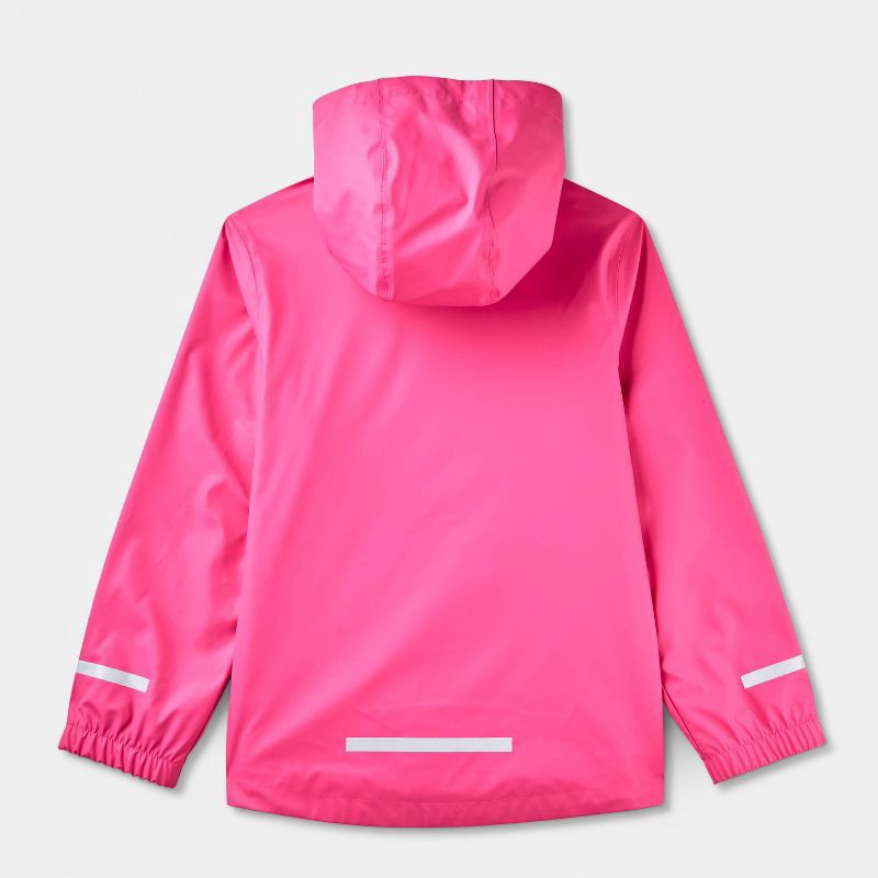 slide 2 of 3, Kids' Rain Coat - Cat & Jack™ Dark Pink L, 1 ct