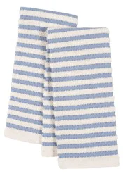 Dash of That Dobby Striped Terry Cloth Kitchen Towels - Blue