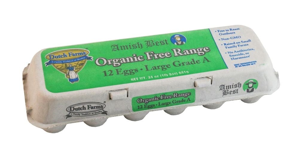 slide 1 of 1, Dutch Farms Organic Free Range Grade A Large Eggs, 12 ct