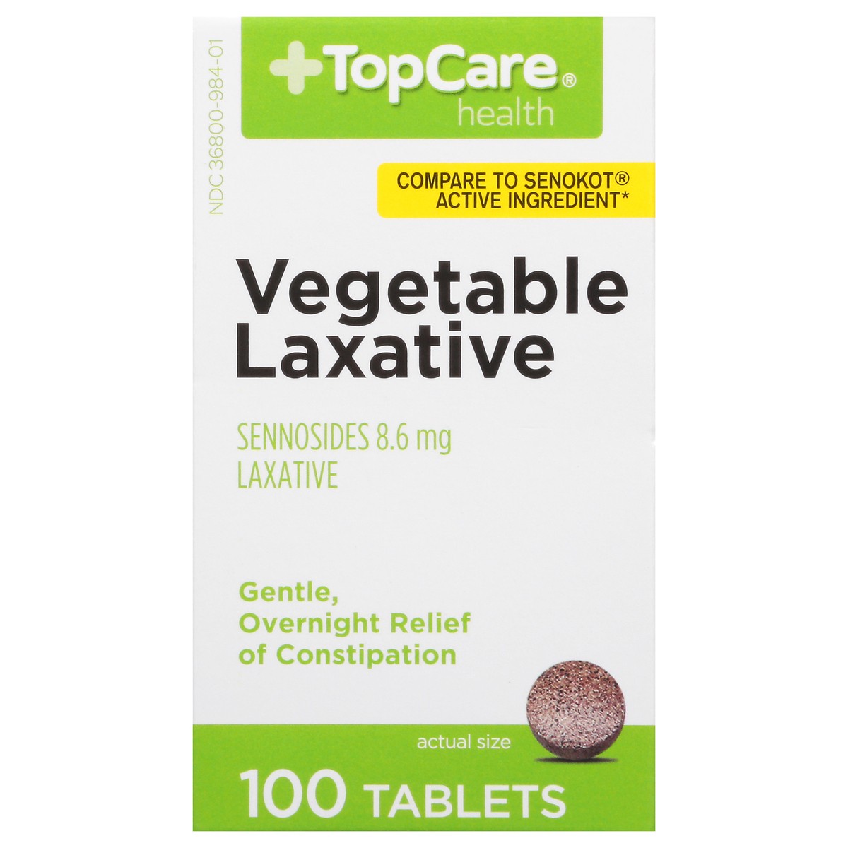 slide 3 of 16, Topcare Laxative Senna Tabs, 100 ct