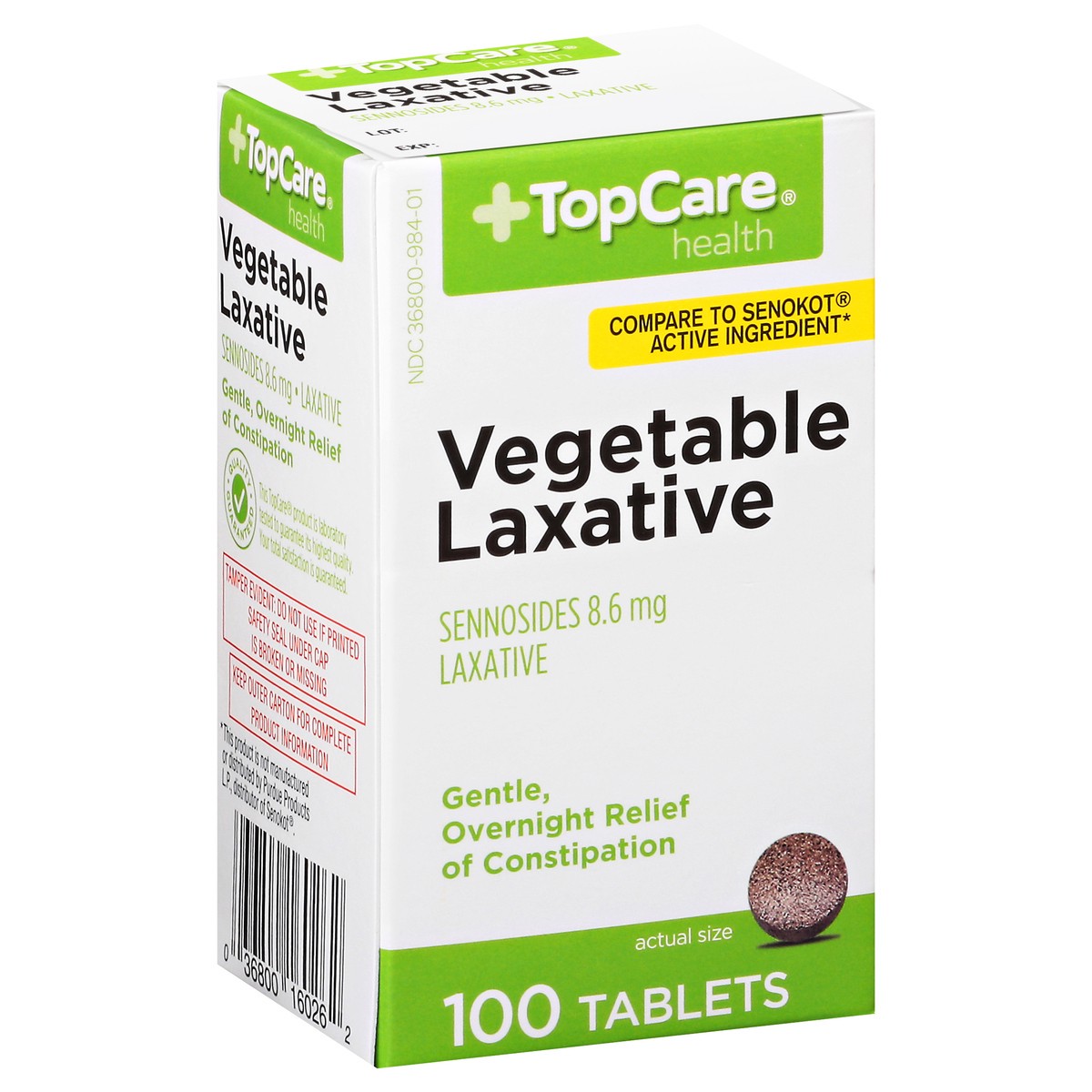 slide 16 of 16, Topcare Laxative Senna Tabs, 100 ct