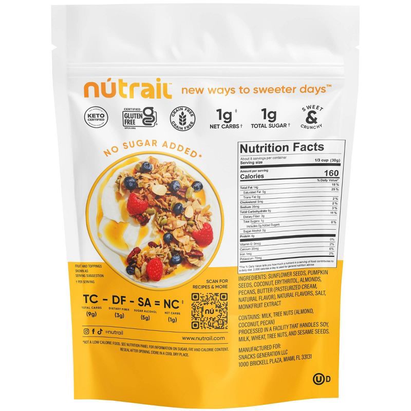 slide 2 of 6, NuTrail Honey Nut Granola - 8oz, 8 oz