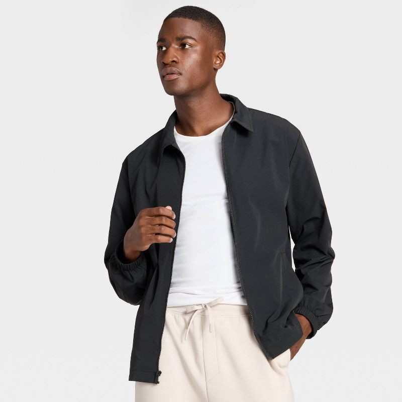 slide 3 of 3, Men's Coaches Jacket - All In Motion™ Black L, 1 ct