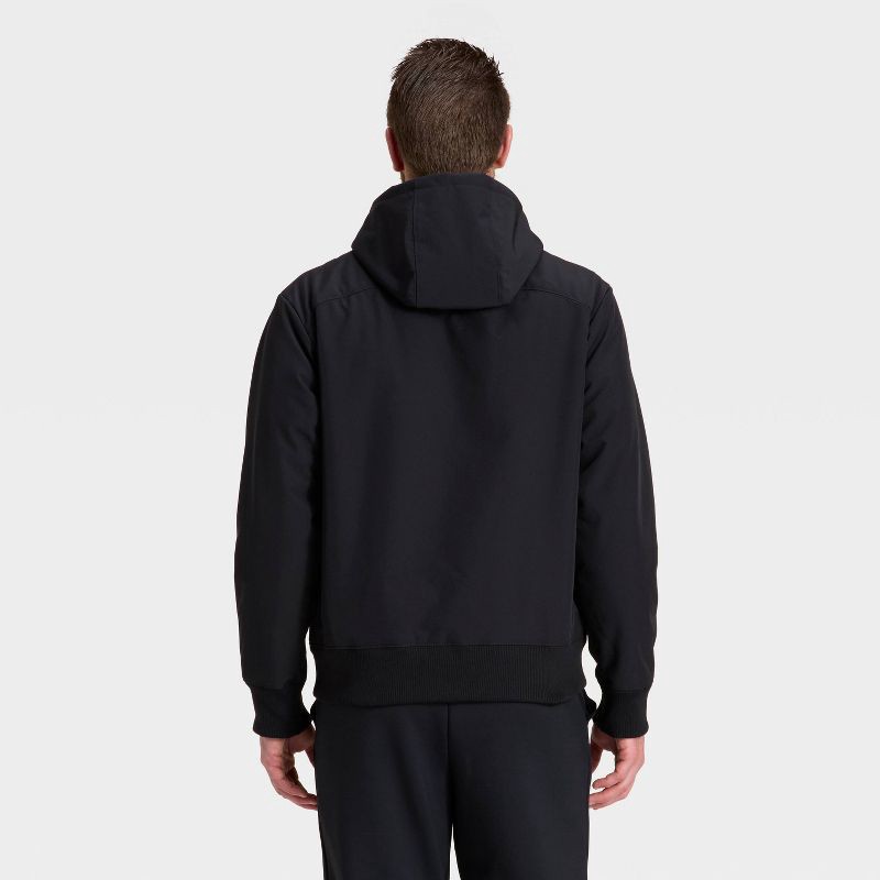 slide 2 of 3, Men's Soft Shell Fleece Jacket - All In Motion™ Black L, 1 ct