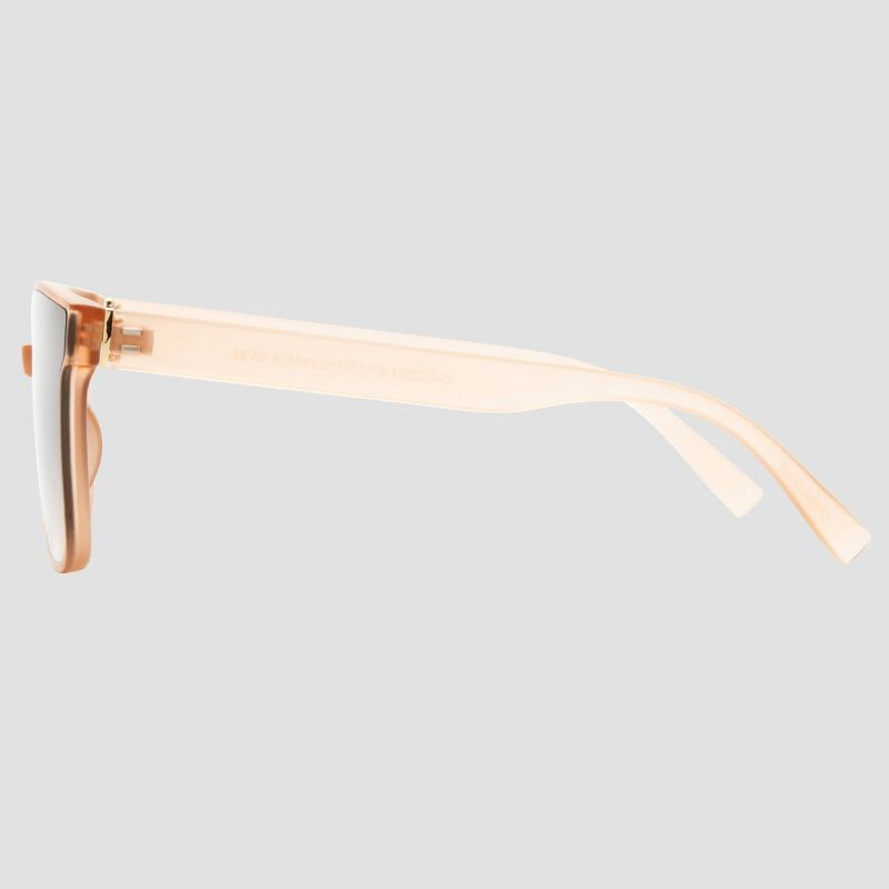 slide 4 of 4, Women's Shiny Plastic Rectangle Sunglasses with Gradient Lenses - Universal Thread™ Pink Tort, 1 ct