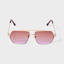 Women's Shiny Metal Navigator Sunglasses - Universal Thread™ Lavendar