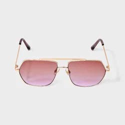 Women's Shiny Metal Navigator Sunglasses - Universal Thread™ Lavendar