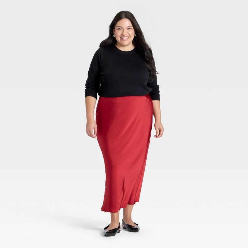 slide 3 of 3, Women's Slim Fit Cozy Knit Pullover Sweater - A New Day™ Black XXL, 1 ct