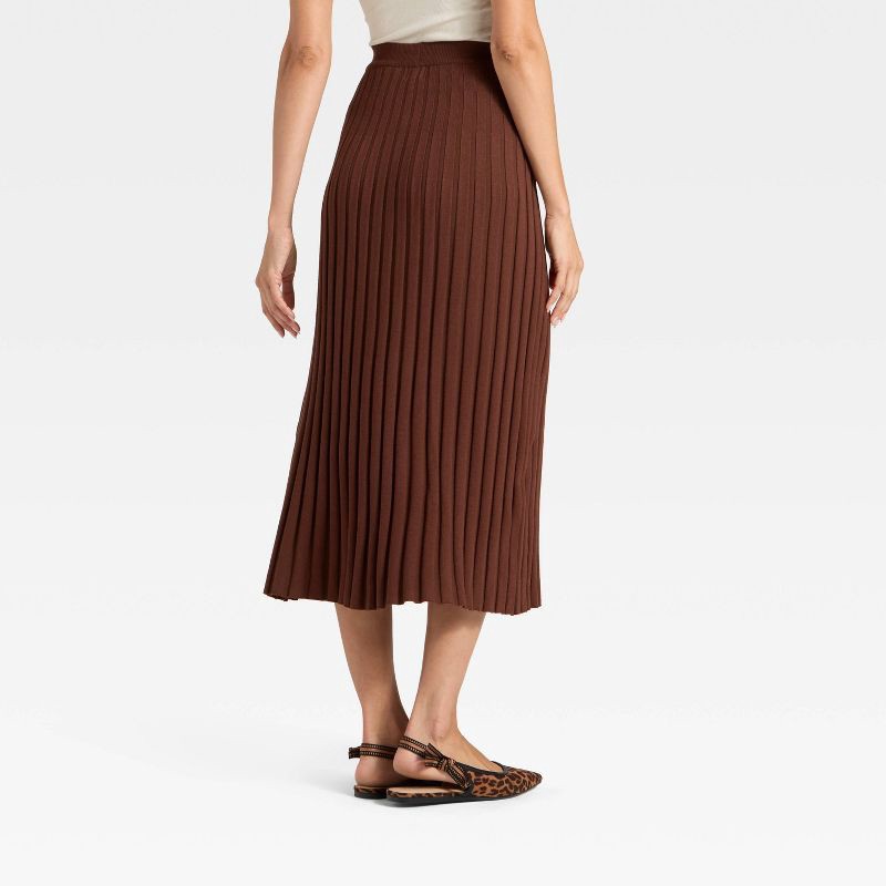 slide 2 of 3, Women's Ribbed Mini Sweater Skirt - A New Day™ Brown XL, 1 ct