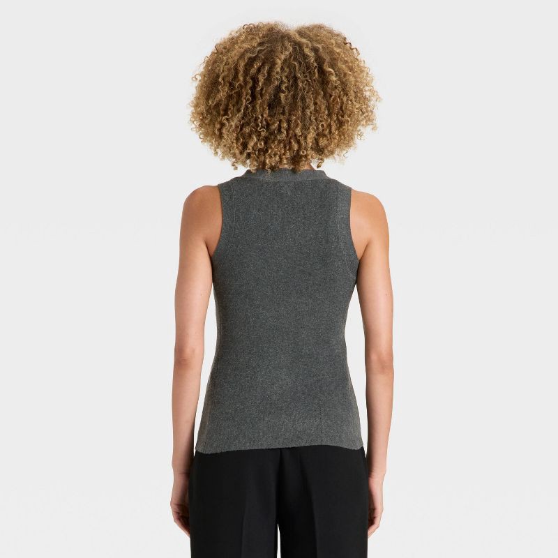 slide 2 of 3, Women's Button Sweater Vest - A New Day™ Charcoal Gray XS, 1 ct