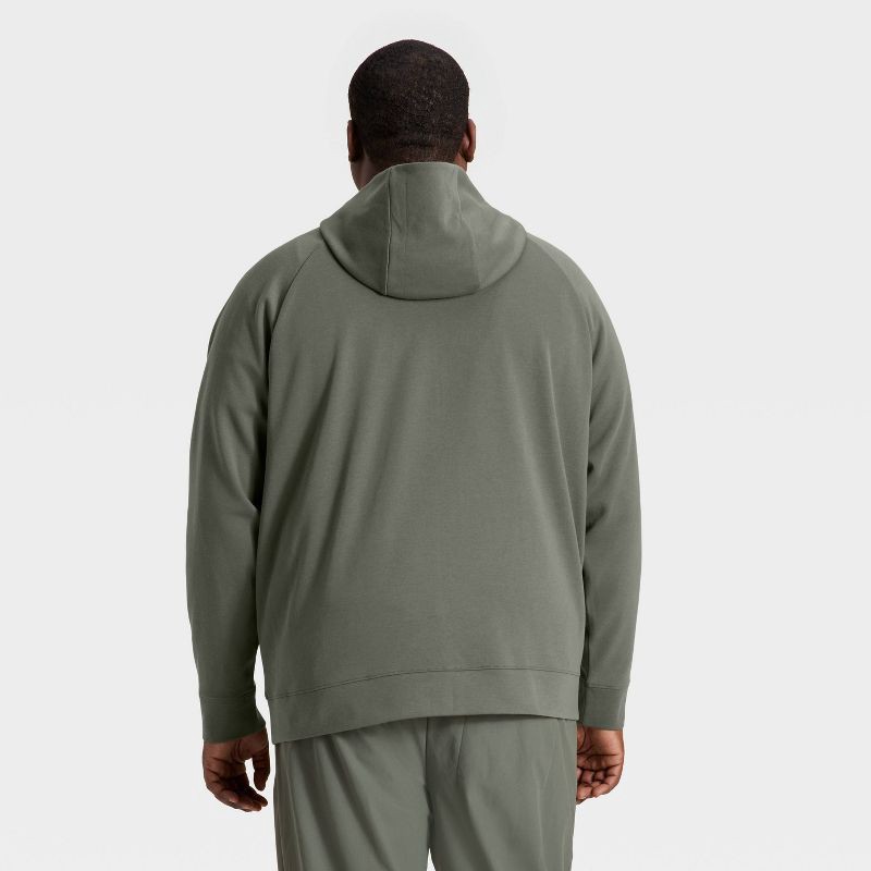 slide 3 of 3, Men's Siro Ponte Full Zip Hooded Sweatshirt - All In Motion™ Green XXL, 1 ct