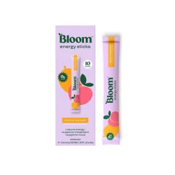 BLOOM NUTRITION Natural Energy Stick Packs - Peach Mango - 10pk