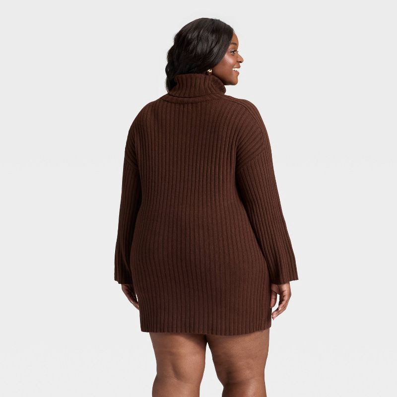 slide 2 of 3, Women's Mini Sweater Dress - A New Day™ Brown XXL, 1 ct