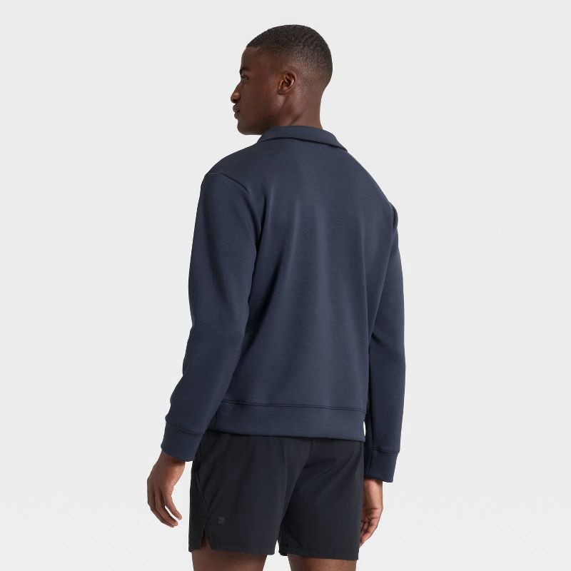 slide 3 of 3, Men's Spacer Half Zip Sweatshirt - All In Motion™ Dark Blue L, 1 ct