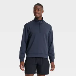 Men's Spacer Half Zip Sweatshirt - All In Motion™ Dark Blue XXL