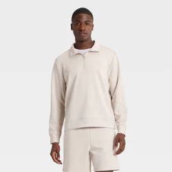 Men's Spacer Half Zip Sweatshirt - All In Motion™ Beige L