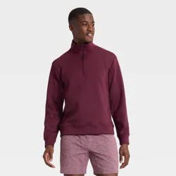 Men's Spacer Half Zip Sweatshirt - All In Motion™ Burgundy S