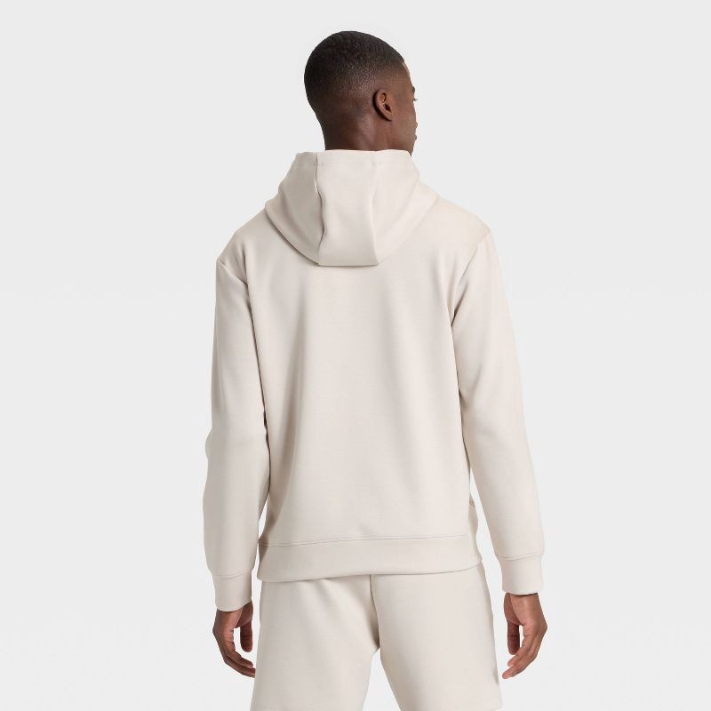 slide 2 of 3, Men's Spacer Hoodie Sweatshirt - All In Motion™ Beige S, 1 ct