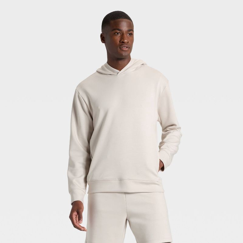 slide 1 of 3, Men's Sleek Spacer Hoodie Sweatshirt - All In Motion™ Beige XL, 1 ct