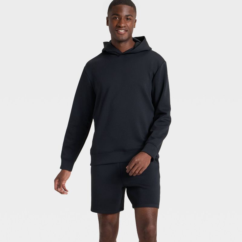 slide 3 of 3, Men's Sleek Spacer Hoodie Sweatshirt - All In Motion™ Black M, 1 ct