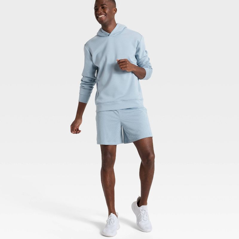 slide 2 of 3, Men's Spacer Hoodie Sweatshirt - All In Motion™ Light Blue L, 1 ct